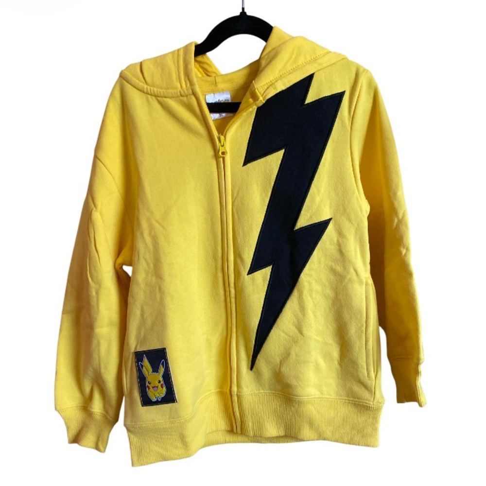 Pokemon Pikachu Character Hooded Sweatshirt - Yellow S (6/7) NWT - Picture 2 of 11